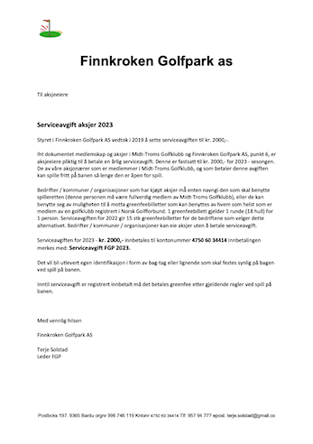Serviceavgift FGP 2023